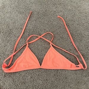 Jolyn Triangle Swim Top // Color: Coral Orange // Size: MEDIUM
